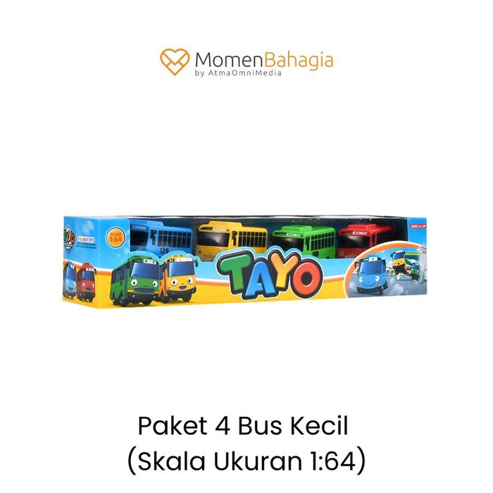 Gambar Mainan Tayo The Little Bus - Ukuran Skala 1:64 - Paket Mainan Tayo Box - 4 Kecil dari momenbahagia undefined Tokopedia