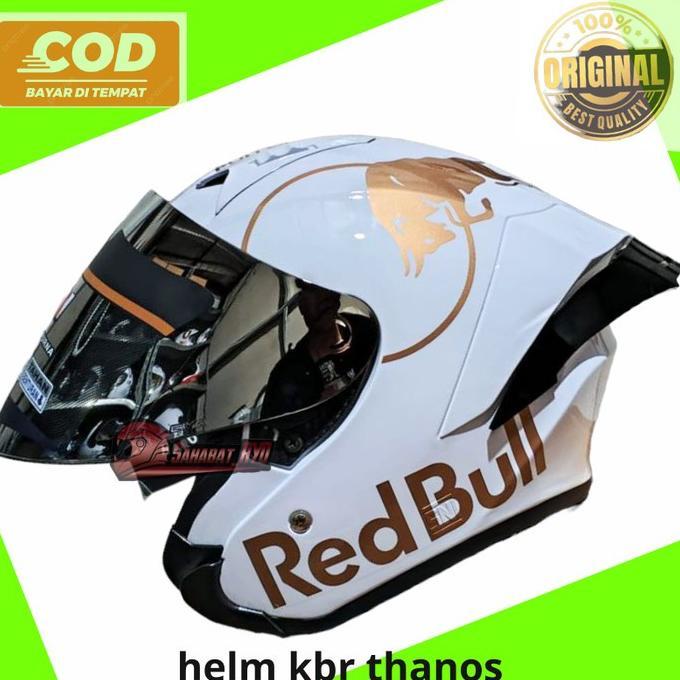 Gambar Helm Half Face Solid White/Modif Paket Ganteng Redbull Martofservice dari MartSercv undefined Tokopedia