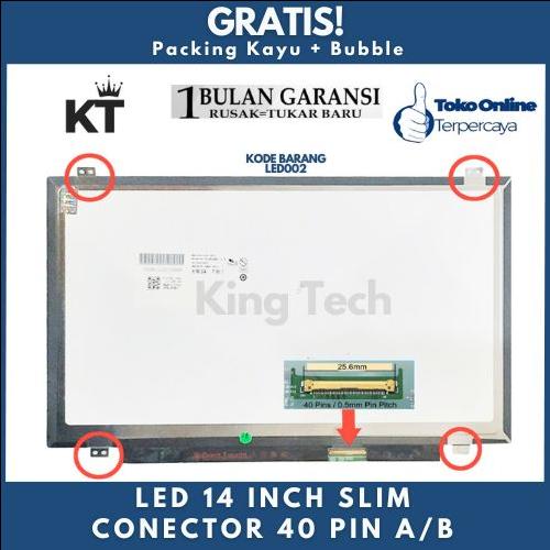 Gambar Lcd Led Laptop 14 Inch 40 Pin Slim Kuping Atas Bawah dari King Tech Computer undefined Tokopedia