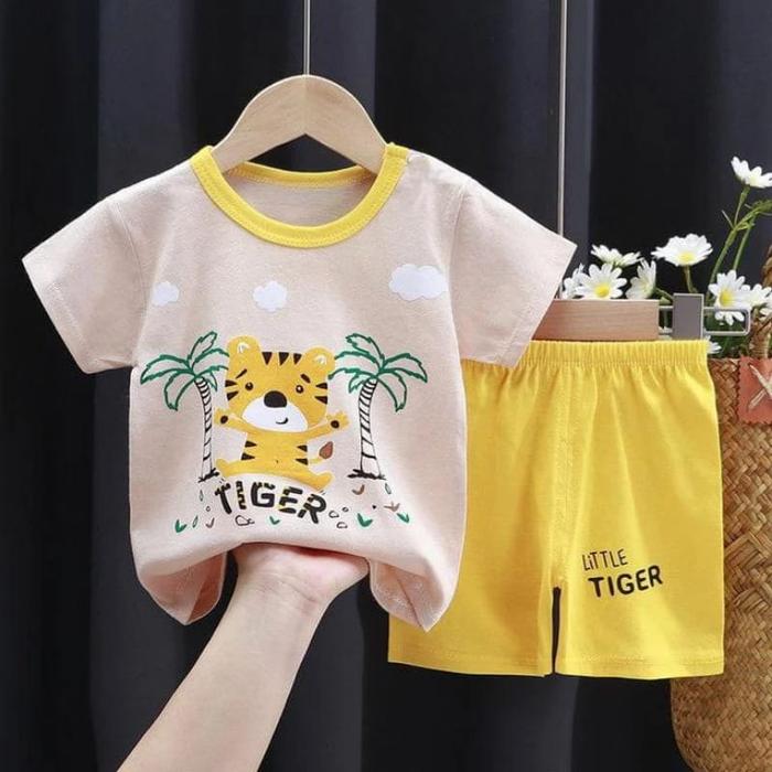 Gambar stelan anak unisex motif animal umur 0-5 tahun - little tiger, XL dari LIModella undefined Tokopedia