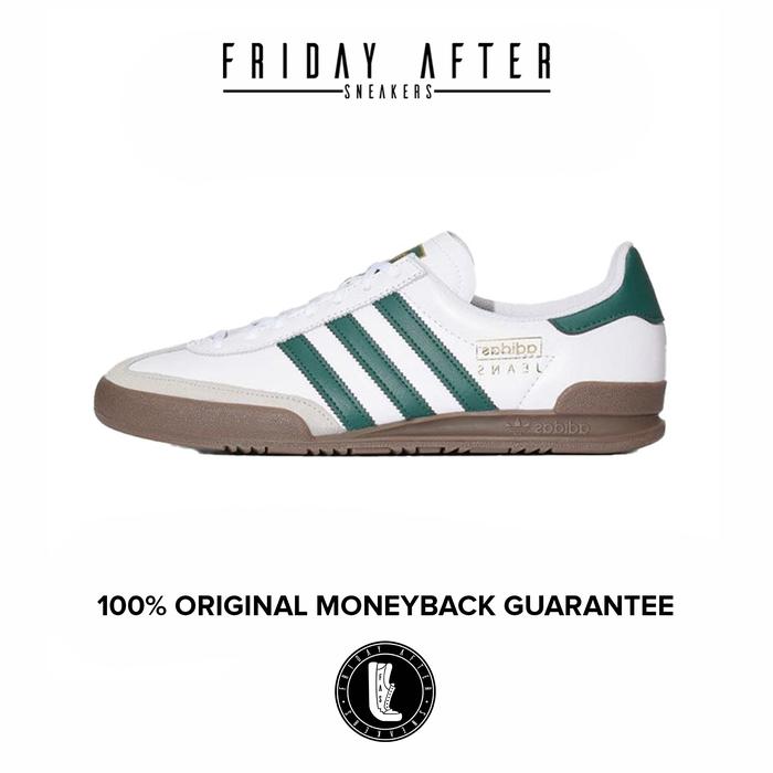 Gambar Sepatu Sneakers Pria Adidas Jeans White Collegiate Green Gum Original - 38 2/3 dari Friday After Sneakers undefined Tokopedia