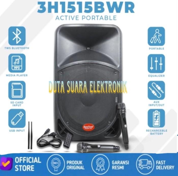 Gambar Speaker aktif portable baretone 15bwr bluetooth meeting wireless 15 in - TANPA PENGAMAN dari Duta suara elektronik. undefined 4 Tokopedia