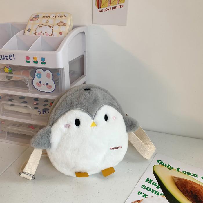 Gambar Mismi Pingu Bag Tas Selempang Wanita Cute Penguin Sling Bag - 38U - Abu Muda dari Mismi Official Store undefined Tokopedia