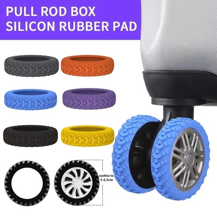 Gambar cover ban roda wheel koper suitcase silikon rubber karet pelindung - ORANGE 4PCS dari Viaofficialshop1 undefined Tokopedia