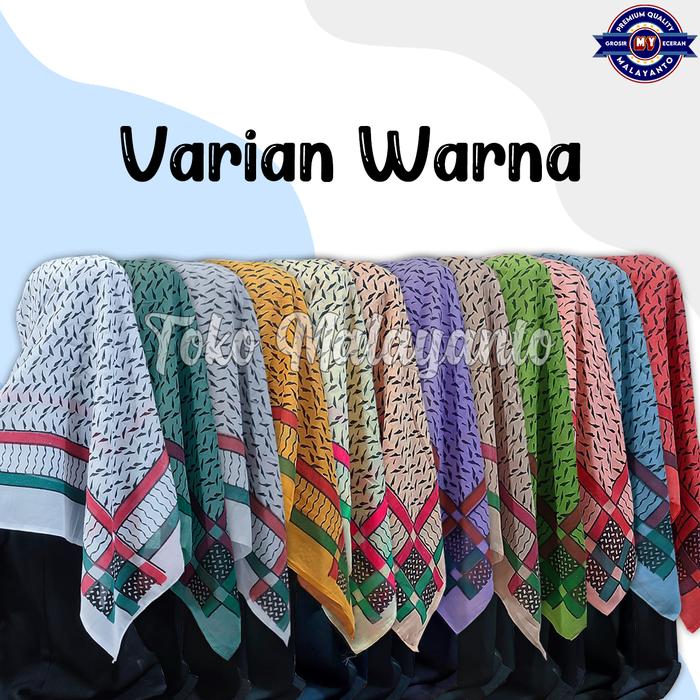 Gambar Kerudung Palestina Segi empat Jilbab Hijab Wanita Scraf Motif Palestin - RANDOM / ACAK dari Toko malayanto undefined Tokopedia