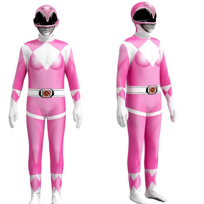 Gambar div Pria Dewasa Wanita Perkasa Morphin Power Rangers Cosplay Kostum - Pink, Dewasa-S/M-160 dari divasstoree undefined Tokopedia