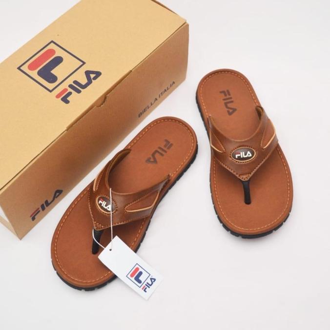 Gambar PROMO !!! SANDAL JEPIT FILA PRIA TERBARU CASUAL COWOK ORIGINAL SENDAL - 40, Brown dari Yashiko My Online undefined 5 Tokopedia