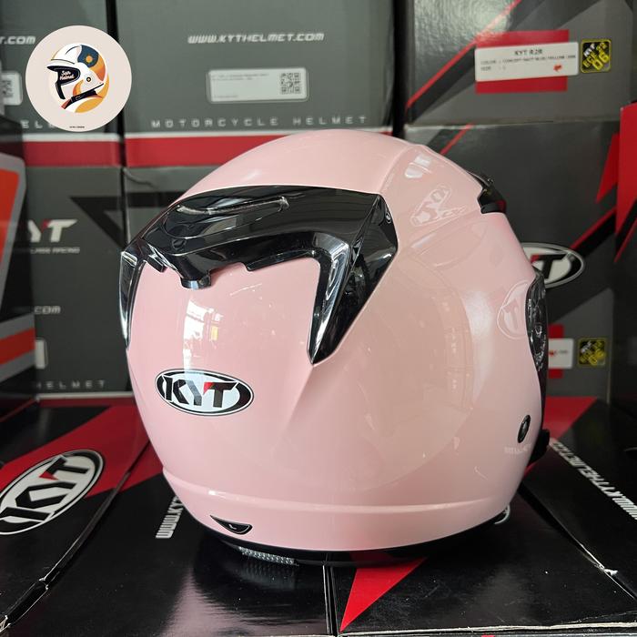 Gambar Helm Half Face Anak Anak KYT Venom Open Junior Polos Solid - Aqua Blue, M dari Sun Helmet undefined 5 Tokopedia