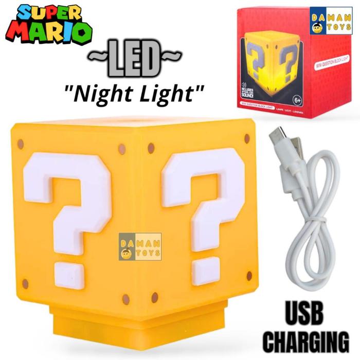 Gambar Super Mario Led Question Mark Lampu Sentuh Tanda Tanya Night Light Usb - Led Tanda Tanya dari Twins 7272 undefined Tokopedia