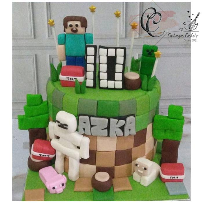 Minecraft Custom Cake Jual Minecraft Cake / Kue Ulang Tahun Minecraft / Minecraft Custom Cake ...