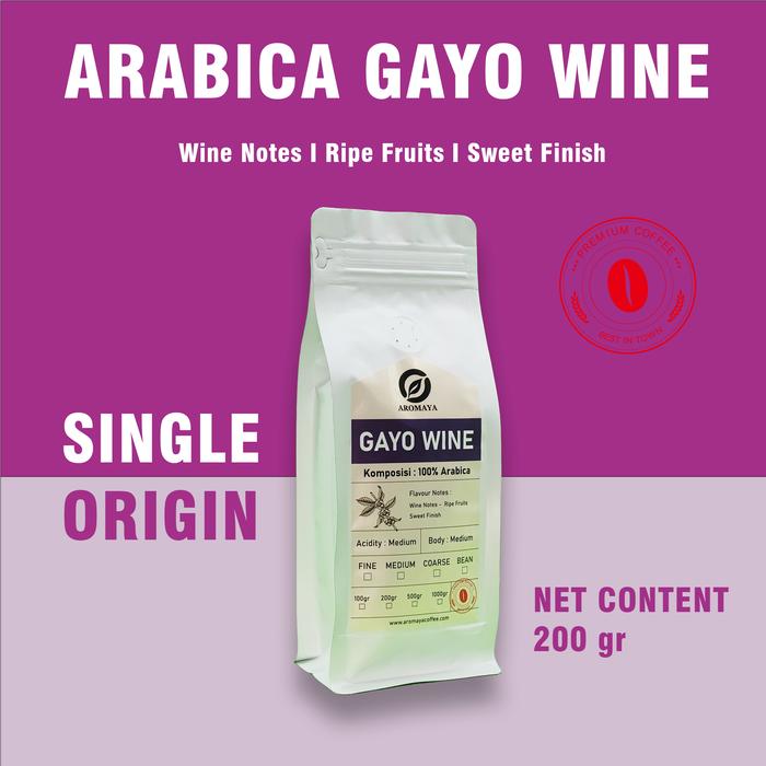 Gambar AROMAYA Kopi Arabika Gayo Flores Toraja Mandailing Bali Jawa 200gr - ARABICA G WINE, Bubuk Halus dari Babyliss Master undefined Tokopedia