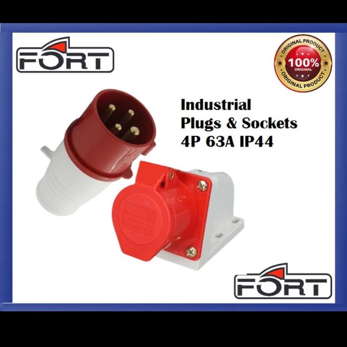 Gambar Surface Wall Socket & plug 4Pole / 4Pin, 63A Fort - PLUG 63A 4P dari sinar mutiara suksesi undefined Tokopedia