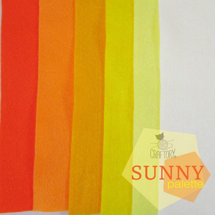 Gambar Kain Flanel Felt Taiwan Import (5+1 warna) Bahan Kerajinan Craft - Sunny Pallete dari CENTRO TRADING undefined Tokopedia