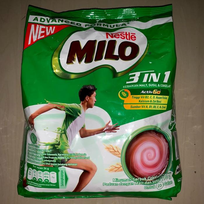 Gambar MILO bubuk 3 in 1 - 790 gr dari bumi_tortoise undefined Tokopedia