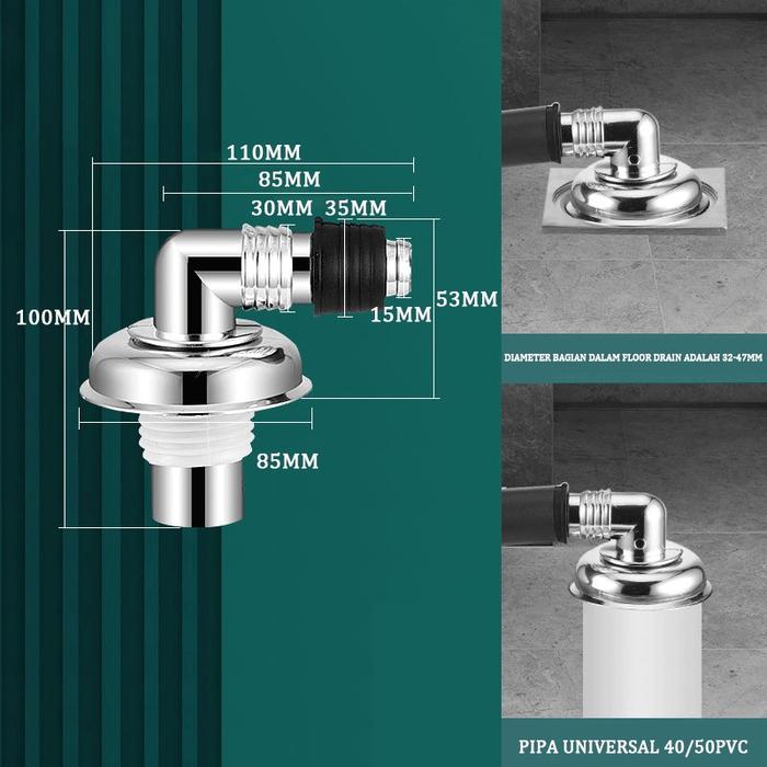 Gambar Floor drain mesin cuci  Sambungan pembuangan air mesin cuci - TIPE SIKU dari Anitaelectronik undefined Tokopedia
