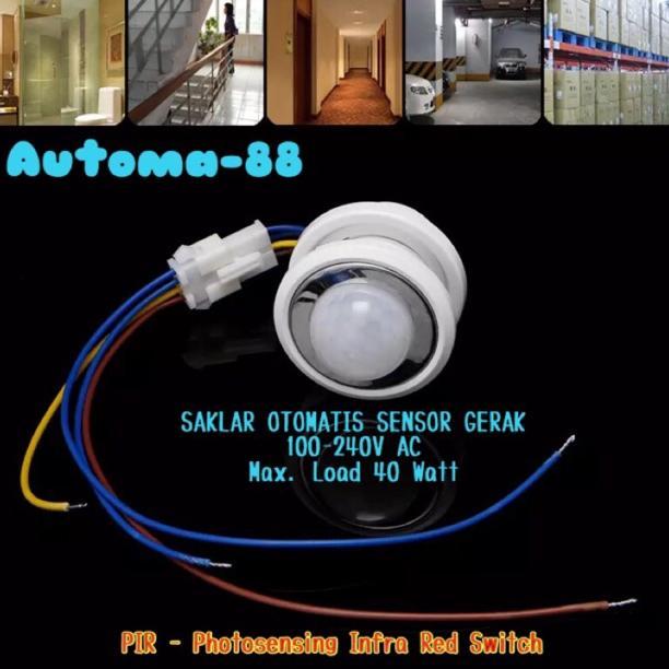 Jual Saklar Otomatis Sensor Gerak AC 110V 220V PIR Motion Detection ...