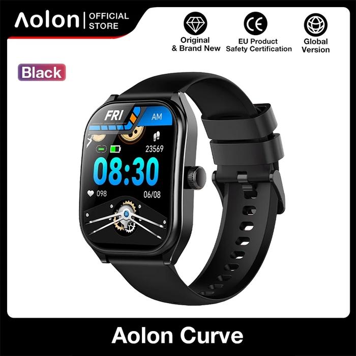 Gambar Aolon Curve Smart Watch New | IP68 Waterproof | 2.01-inch Curved IPS - Black dari BY Storeid_NEW undefined Tokopedia