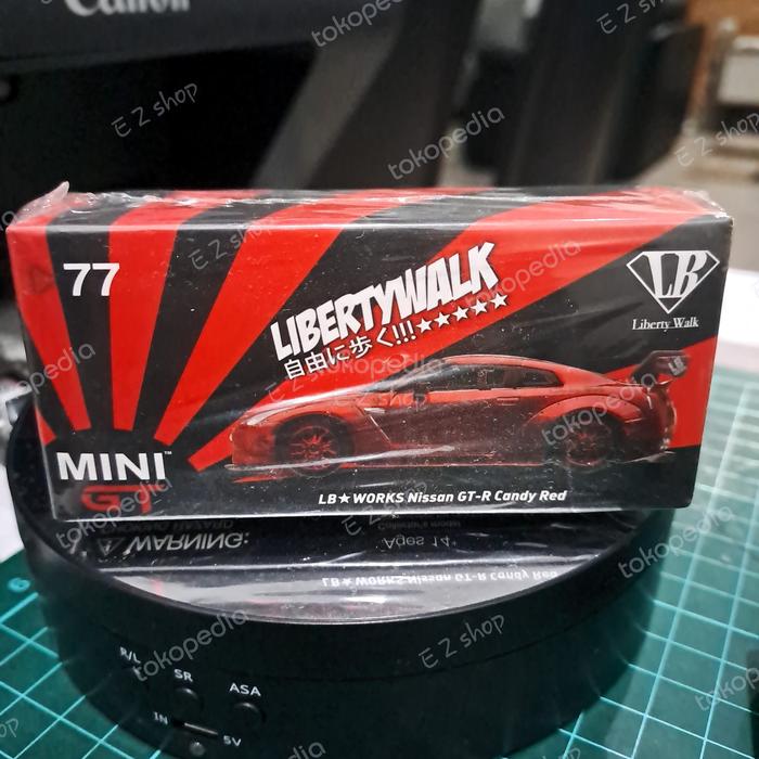 MINIGT 77 LBWK Nissan GT-R Candy Red MINI GT No 77 LB WORKS GTR Candy