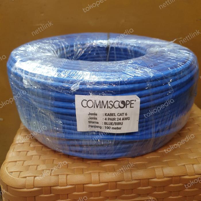 Gambar Kabel LAN cat 6 100 meter AMP/ kabel data cat 6 100m AMP commscope ORI dari NETTLINK FIBER OPTIK undefined Tokopedia