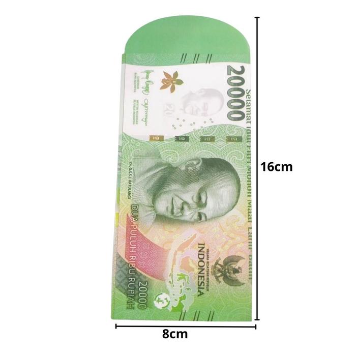 Gambar GTT Amplop Lebaran Bentuk Uang Isi 5Pcs Ukuran Besar Amplop THR - UANG 20K BESAR dari Grosir Termurah Tercepat undefined Tokopedia