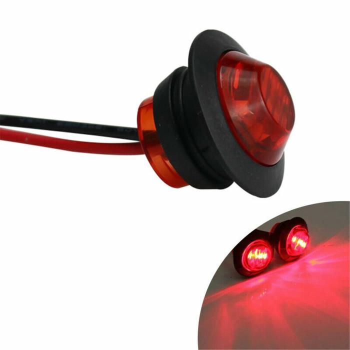 Gambar LAMPU LED VARIASI BAK SAMPING TRUK MOBIL MOTOR 12 VOLT 24 VOLT BULAT - Merah dari Automotivepart undefined Tokopedia
