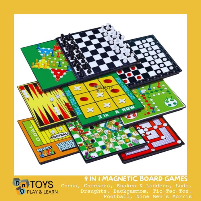 Gambar Mainan Anak Family Magnetic Board 9 games Catur Ular Tangga Ludo Halma dari TokoDnD undefined Tokopedia