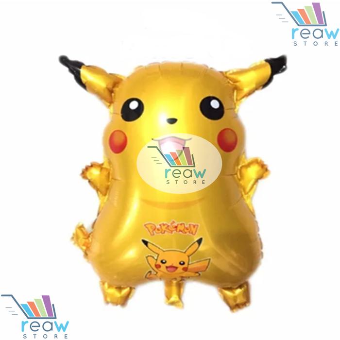 Gambar Balon Foil Karakter Pikachu Bulat Pokemon Squirtle Charmander Pokeball - Pikachu dari REAW STORE undefined Tokopedia