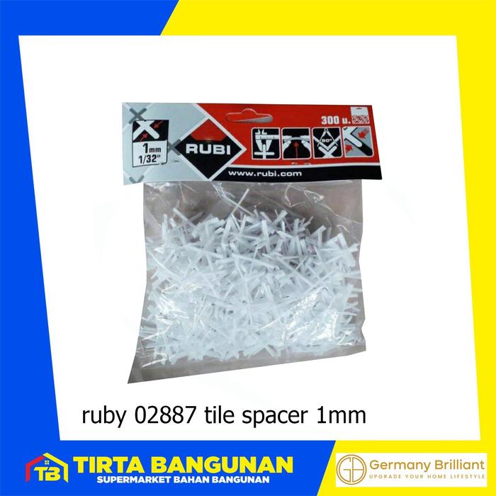 Gambar Rubi Tile Spacer Alat Jarak Pemasangan Keramik/ Granite Tile Plastik Putih - 02887 1mm dari Tirta Bangunan undefined Tokopedia