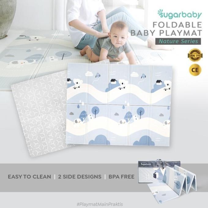 Gambar NEW PRODUCT SUGARBABY FOLDABLE BABY PLAYMAT | PLAYMAT LIPAT ANAK - Biru dari RUANI CELL889 undefined Tokopedia