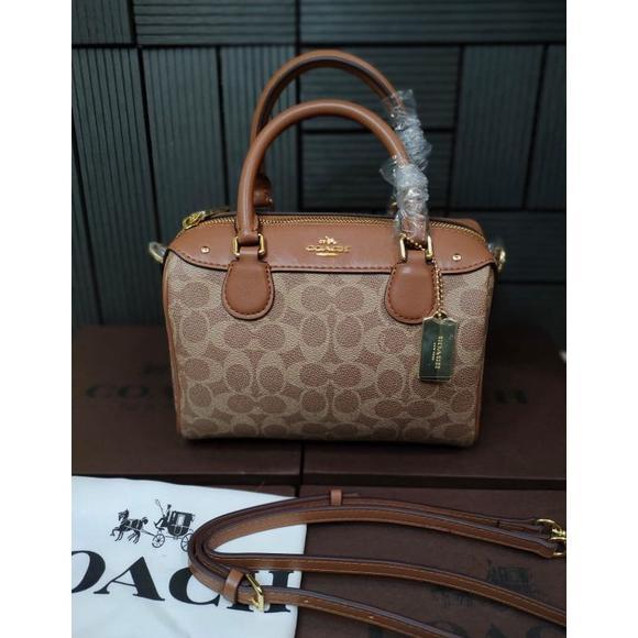 Gambar New Tas Coach Speedy Bennet Bahan Waterproof - Brown dari Alice_ShopID undefined Tokopedia