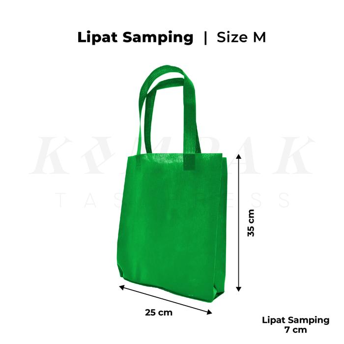 Gambar Tas Spunbond Handle Lipat Samping Custom Cetak Sablon Kantong Goodie - M (25x35cm), 100-299 1W1S dari kompak.ecobag undefined Tokopedia