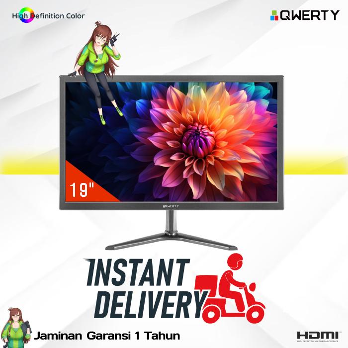 Gambar Monitor LED 19 Inch HDMI Qwerty QM-190VH - Instan dari Hamzah comp undefined Tokopedia