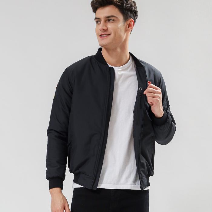 Gambar jaket bomber pria original / jaket bomber original adza clothing - Hitam, L dari WIFFA STORE undefined Tokopedia
