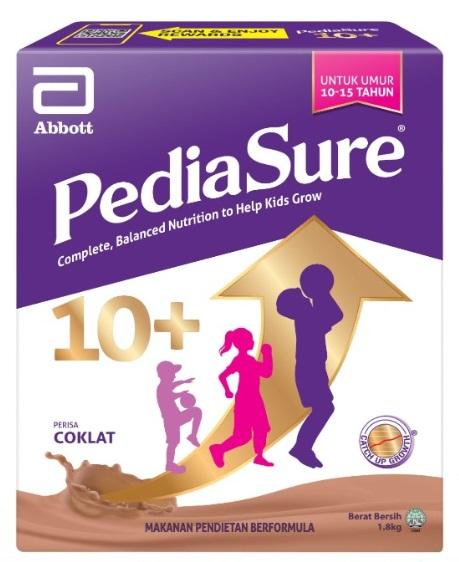 Gambar MALAYSIA Susu Abbott Pediasure 10+ 10 Plus 10Plus 10 thn 10thn 850gr - Chocolate 1,8kg dari Mevylustitia undefined Tokopedia