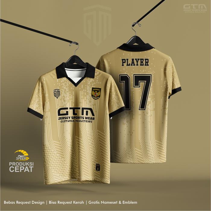 Gambar JERSEY BOLA FUTSAL GOLD MILAN KERAH RETRO ~ FREE CUSTOM DESIGN - SETELAN, S dari GTM SPORTS WEAR OFFICIAL undefined Tokopedia