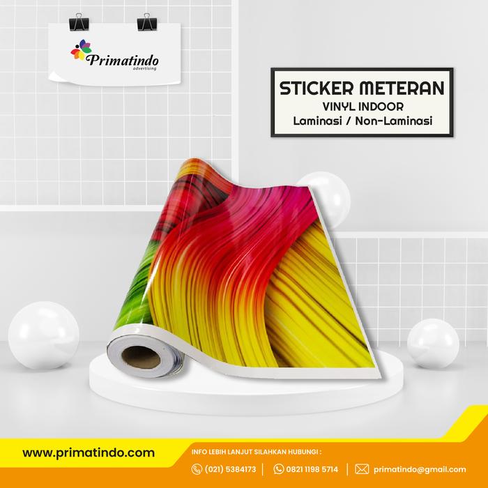 Gambar Print Sticker Vinyl Ritrama Meteran - Laminasi dari CV PRIMATINDO ADV undefined Tokopedia