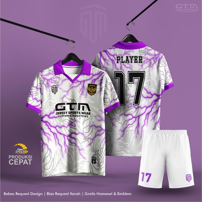 JERSEY BOLA FUTSAL WHITE BLITZ KERAH RETRO FREE CUSTOM DESIGN SETELAN, S