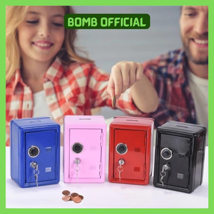 Gambar Kotak Brankas Mini Safe Deposit Box Celengan Tempat Uang - Hitam dari Bomb Official undefined Tokopedia