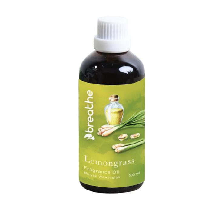 Gambar BREATHE ORI 10ml/100ml ESSENTIAL OIL/AROMA TERAPI/PENGHARUM RUANGAN - Lemongrass, 100ML (BESAR) dari WS OfficialStore undefined Tokopedia