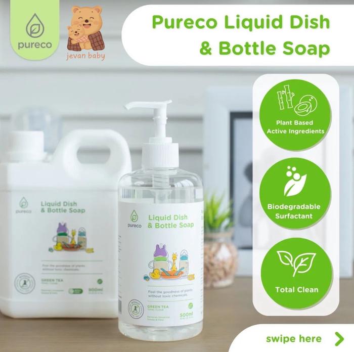 Gambar Pureco Bottle Dish Soap Sabun Cuci Botol Piring Anak - 500ml dari Jevan Baby undefined Tokopedia