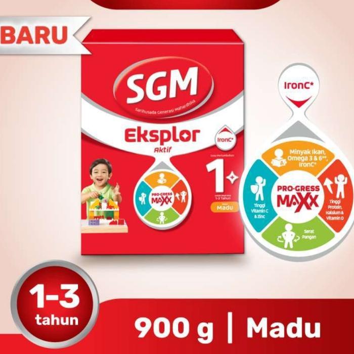 Gambar SGM eksplor 1+ pro-gessmaxx madu susu formula [900g] dari Lollipop Mart undefined Tokopedia