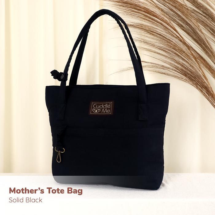 Gambar Tas Popok Diaper Waterproof Thermal CuddleMe Tote Bag Wanita Serbaguna - Solid Black dari Gendongan Surabaya undefined Tokopedia