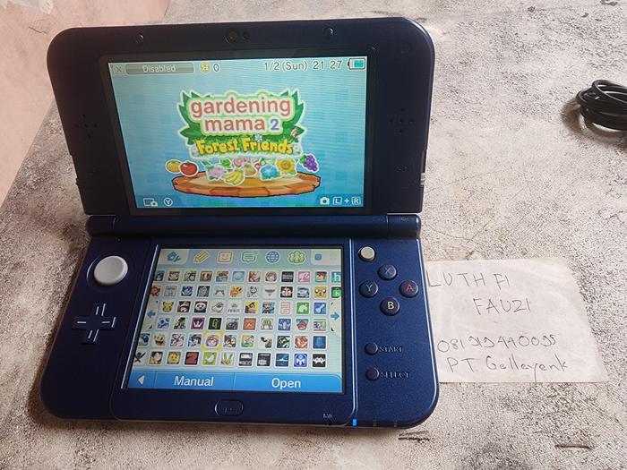New Nintendo 3DS LL XL Metallic Blue IPS Screen RARE CFW Luma 64GB