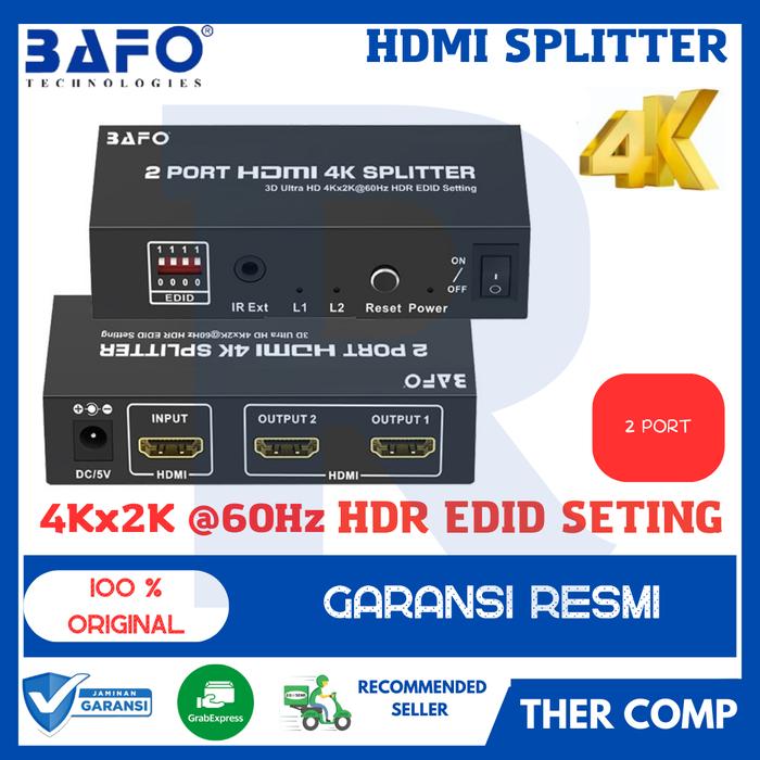 Gambar ORIGINAL BAFO HDMI SPLITTER / SPLITER 2 PORT - 2 port dari TheR Comp undefined Tokopedia