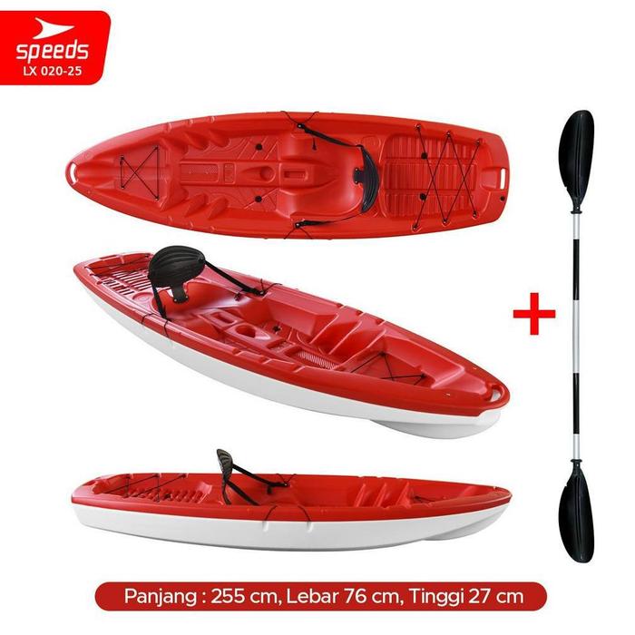 Gambar ORIGINAL SPEEDS Perahu Kayak Sampan Conoe Boating Perahu Dayung - -25 Merah-Putih dari jayaelektronik shop- undefined Tokopedia
