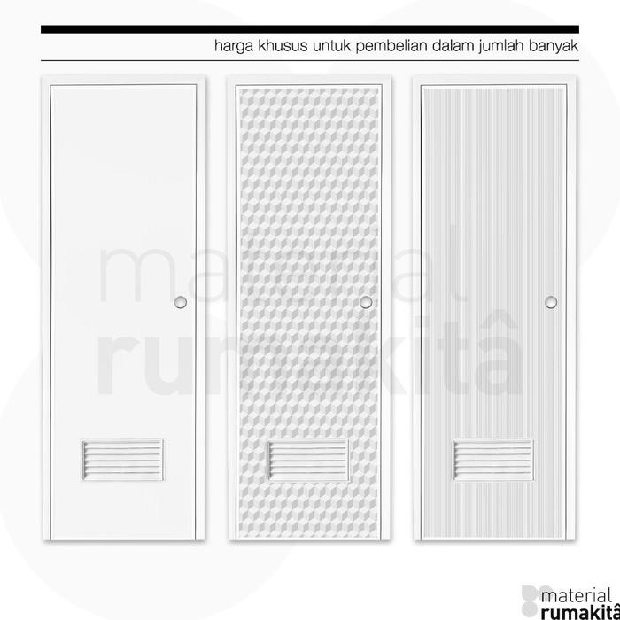 Gambar Paling dicari Pintu Kamar Mandi PVC / Pintu PVC - Polos Kotak Garis - Putih, Polos dari TB Bangun Jaya ID undefined Tokopedia