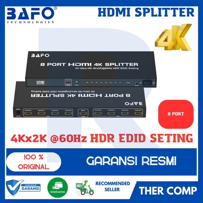 Gambar ORIGINAL BAFO HDMI SPLITTER / SPLITER 2 PORT - 8 port dari TheR Comp undefined Tokopedia