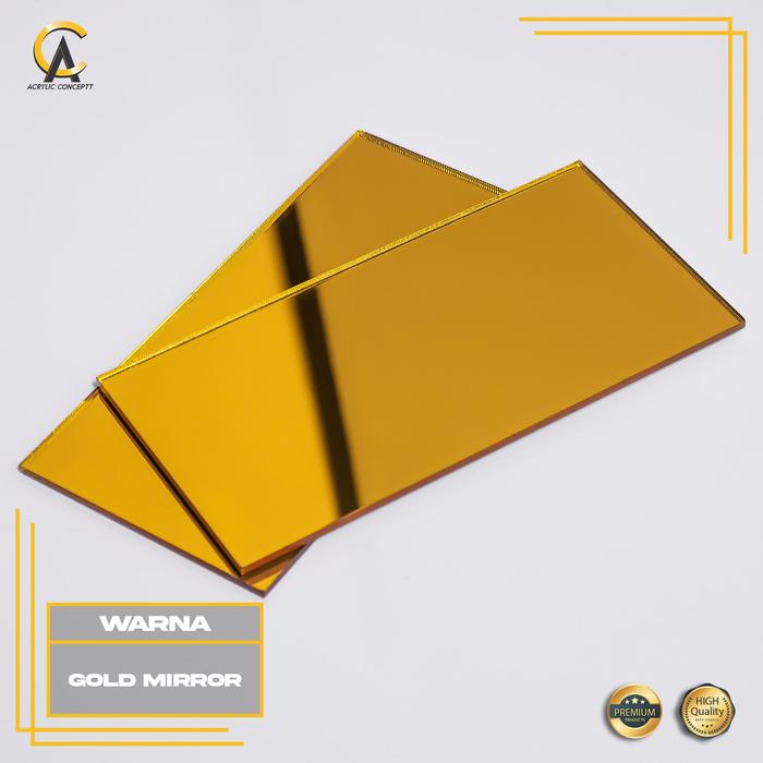 Gambar Custom Akrilik 2mm Mirror - Gold Mirror dari Arcylic Concept undefined Tokopedia
