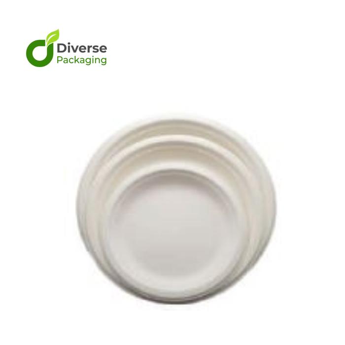 Gambar Piring Bagase / Plate Bagasse Series / 10" 9" 7" - 7" dari Diverse Packaging undefined Tokopedia