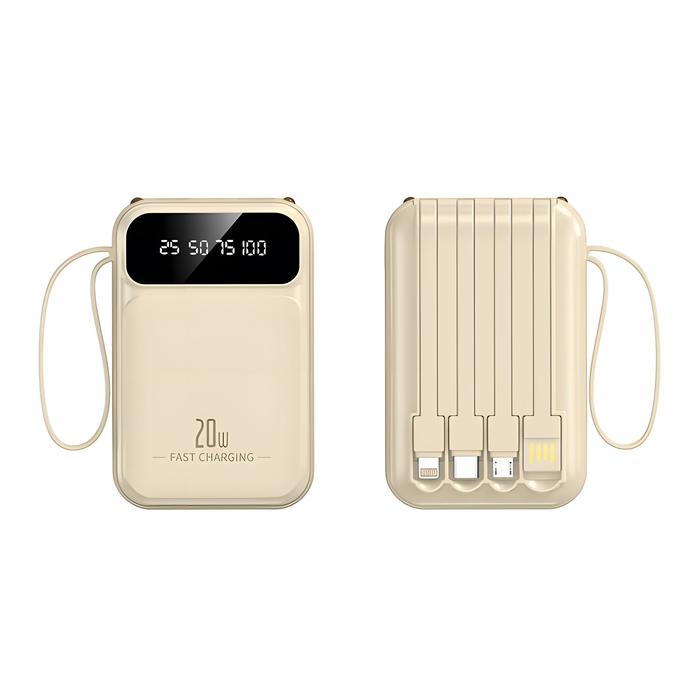 Gambar LENTIVEN Powerbank 20000mAh Mini With 4 usb Fast Charging BH27 LED Senter Display Charger - Kuning dari LENTIVEN undefined Tokopedia